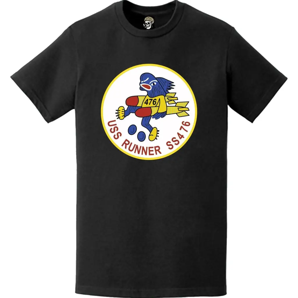 USS Runner (SS-476) Submarine Logo Emblem Crest T-Shirt Tactically Acquired   