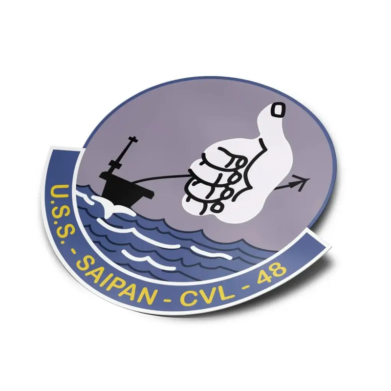USS Saipan (CVL-48) Die-Cut Vinyl Sticker Decal