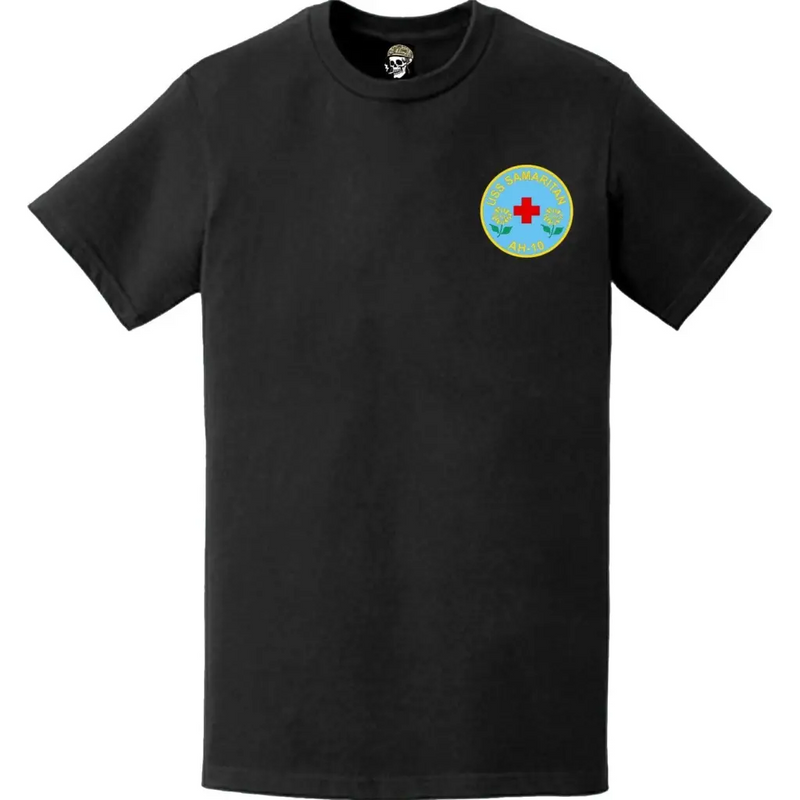 USS Samaritan (AH-10) Ship's Crest Emblem Left Chest T-Shirt