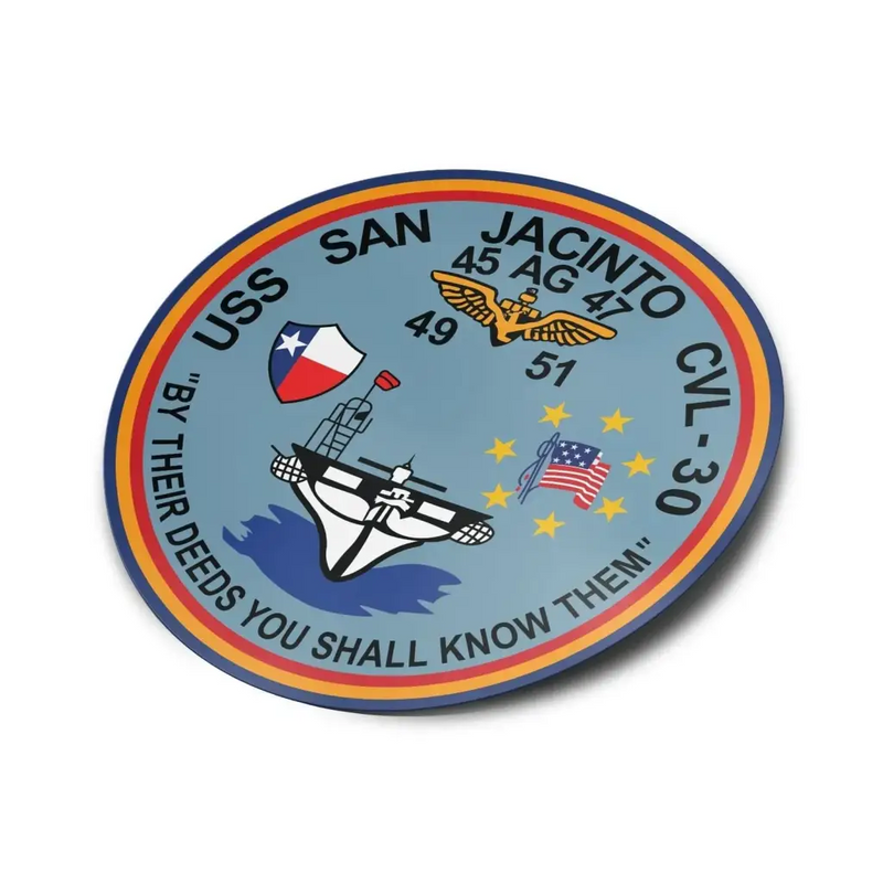 USS San Jacinto (CVL-30) Die-Cut Vinyl Sticker Decal