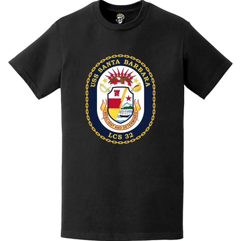 USS Santa Barbara (LCS-32) Ship's Crest Logo Emblem T-Shirt