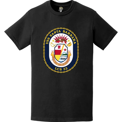 USS Santa Barbara (LCS-32) Ship's Crest Logo Emblem T-Shirt Tactically Acquired   