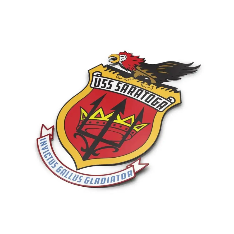 USS Saratoga (CV-60) Die-Cut Vinyl Sticker Decal