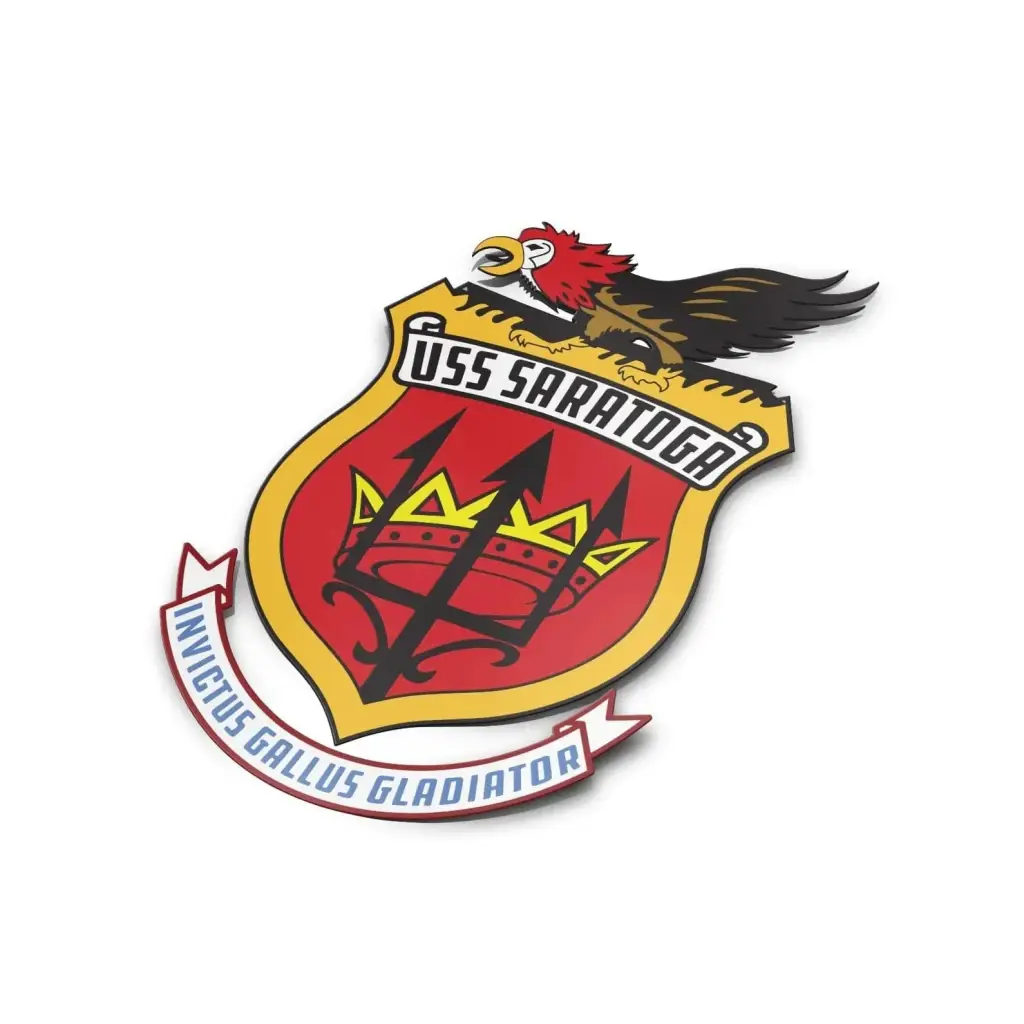USS Saratoga (CV-60) Die-Cut Vinyl Sticker Decal Tactically Acquired   