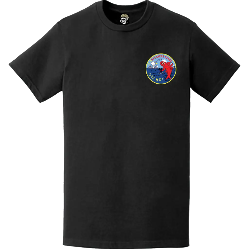 USS Sarda (SS-488) Submarine Left Chest Logo Emblem T-Shirt Tactically Acquired   