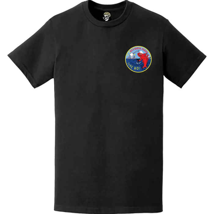 USS Sarda (SS-488) Submarine Left Chest Logo Emblem T-Shirt Tactically Acquired   