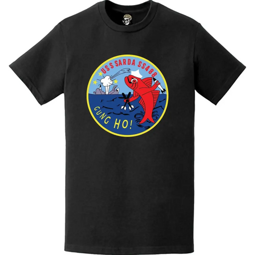 USS Sarda (SS-488) Submarine Logo Emblem Crest T-Shirt Tactically Acquired   