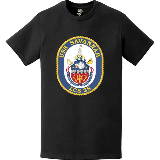 USS Savannah (LCS-28) Ship's Crest Logo Emblem T-Shirt Tactically Acquired   