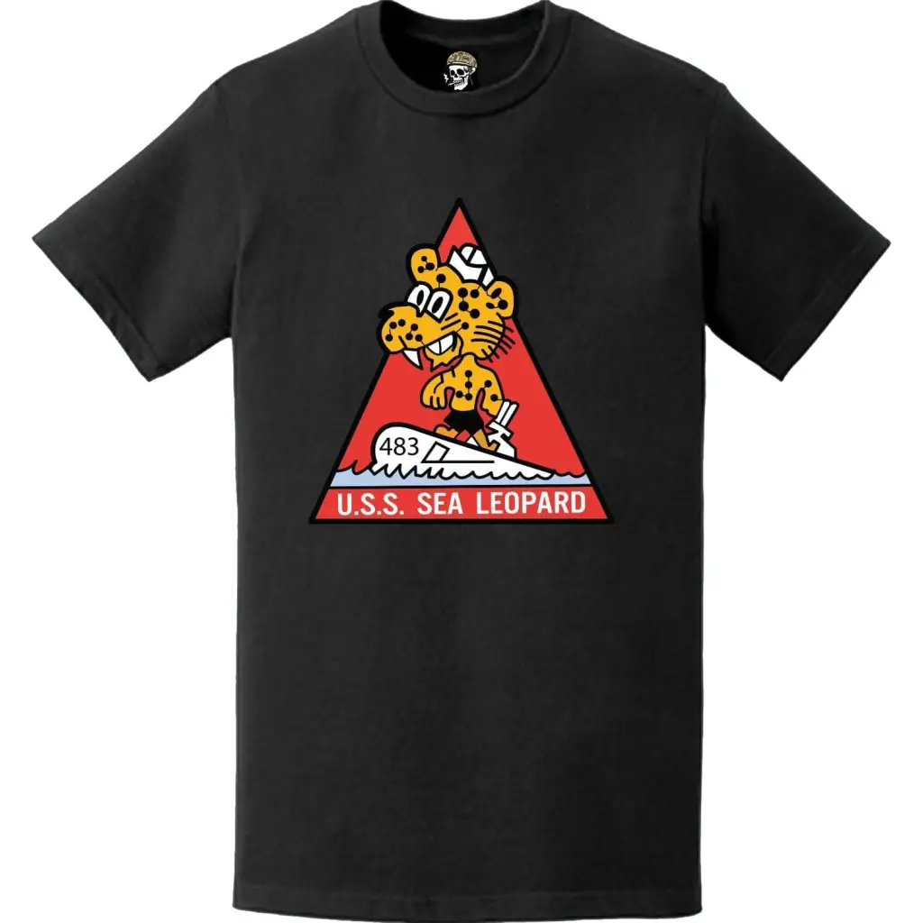 USS Sea Leopard (SS-483) Submarine Logo Emblem Crest T-Shirt Tactically Acquired   