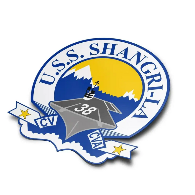 USS Shangri-La (CV-38) Die-Cut Vinyl Sticker Decal