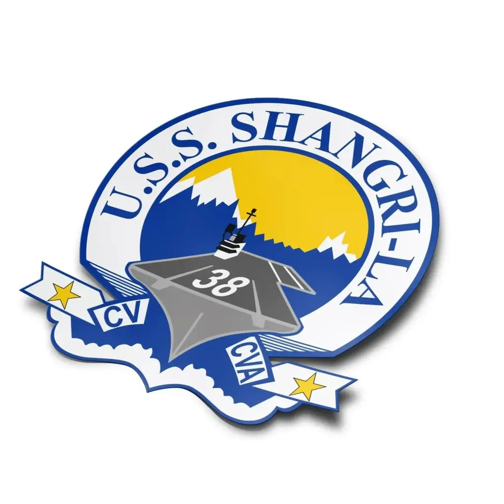 USS Shangri-La (CV-38) Die-Cut Vinyl Sticker Decal Tactically Acquired   