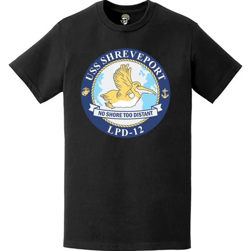 USS Shreveport (LPD-12) Ship's Crest Emblem T-Shirt Tactically Acquired   