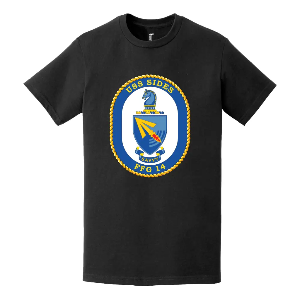 USS Sides (FFG-14) Logo Emblem T-Shirt Tactically Acquired   