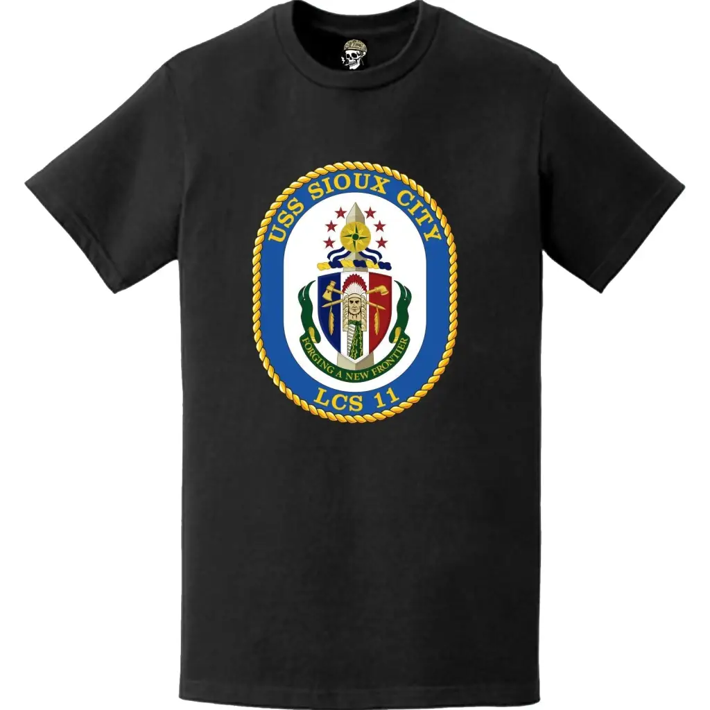 USS Sioux City (LCS-11) Ship's Crest Logo Emblem T-Shirt Tactically Acquired   