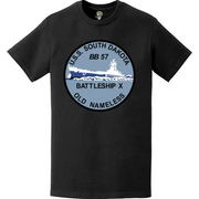 USS South Dakota (BB-57) Battleship Logo Emblem T-Shirt Tactically Acquired   