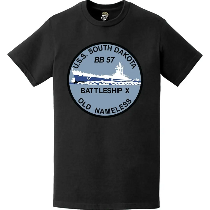USS South Dakota (BB-57) Battleship Logo Emblem T-Shirt Tactically Acquired   