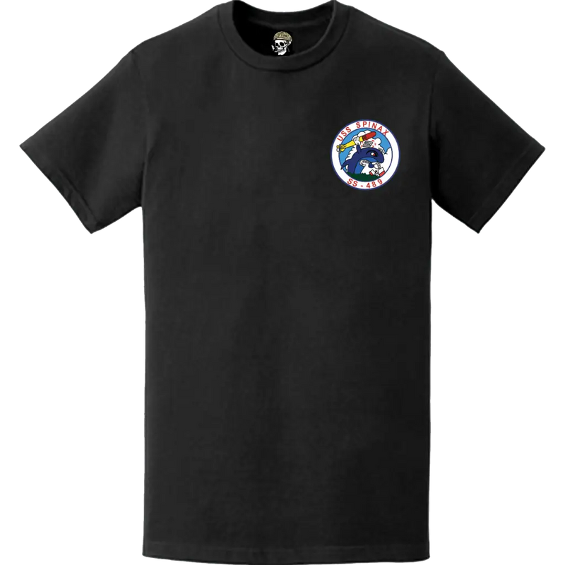 USS Spinax (SS-489) Submarine Left Chest Logo Emblem T-Shirt