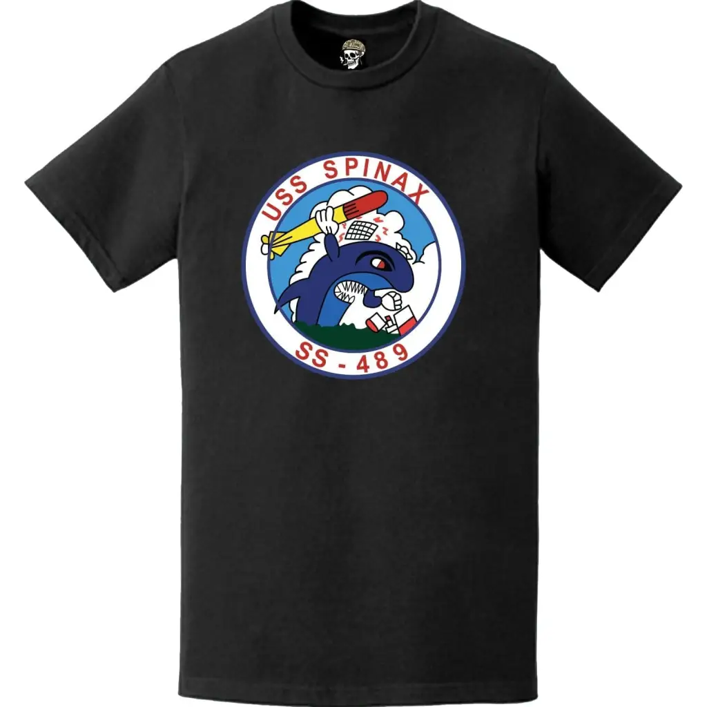 USS Spinax (SS-489) Submarine Logo Emblem Crest T-Shirt Tactically Acquired   