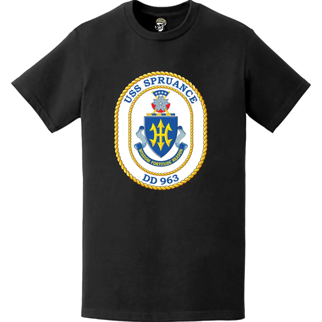 USS Spruance (DD-963) Ship's Crest Logo T-Shirt Tactically Acquired   