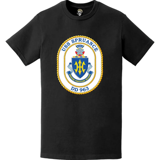 USS Spruance (DD-963) Ship's Crest Logo T-Shirt Tactically Acquired   