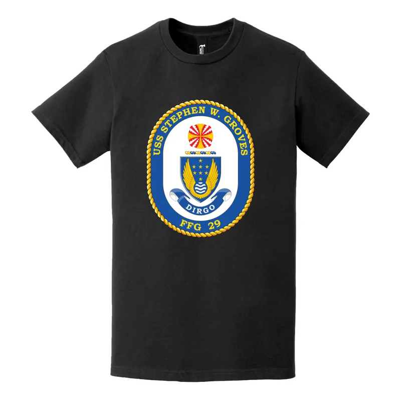USS Stephen W. Groves (FFG-29) Logo Emblem T-Shirt