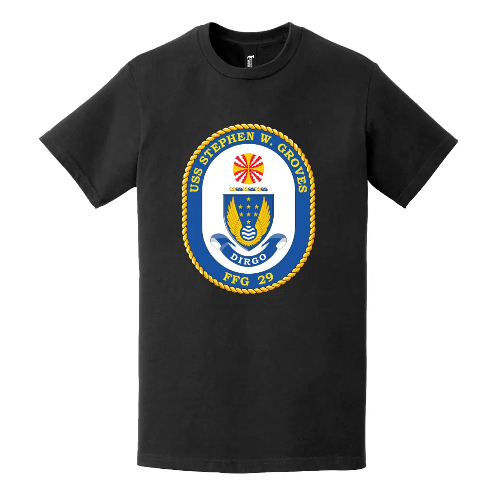 USS Stephen W. Groves (FFG-29) Logo Emblem T-Shirt Tactically Acquired   