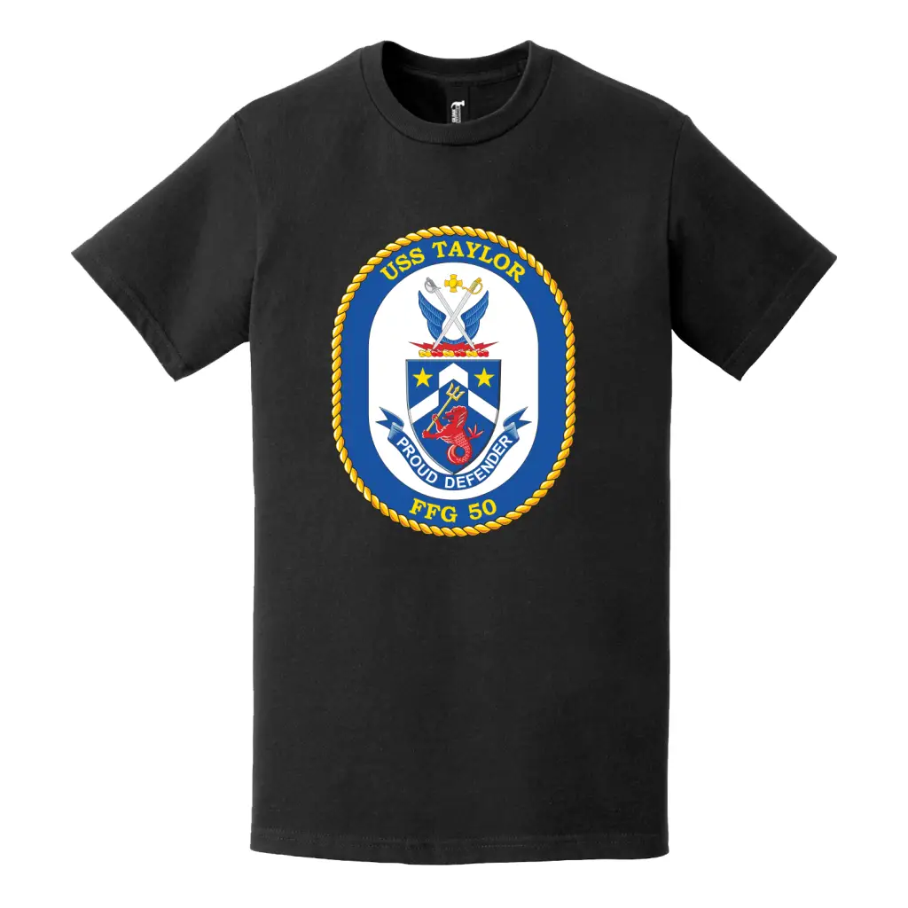 USS Taylor (FFG-50) Logo Emblem T-Shirt Tactically Acquired   