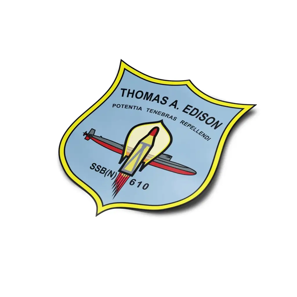 USS Thomas A. Edison (SSBN-610) Die-Cut Vinyl Sticker Decal