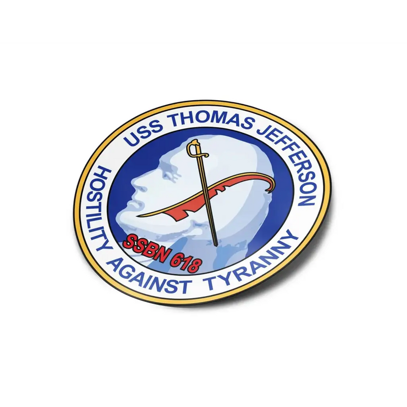 USS Thomas Jefferson (SSBN-618) Die-Cut Vinyl Sticker Decal