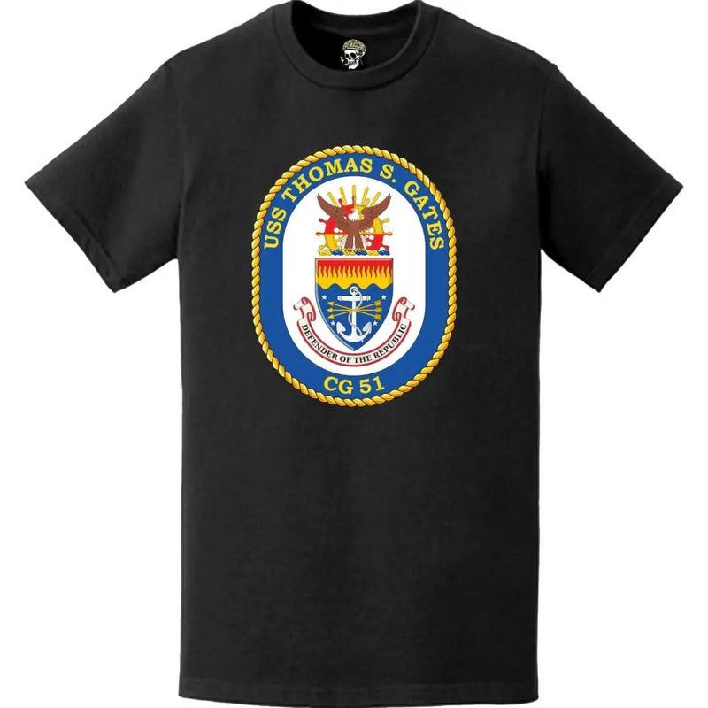 USS Thomas S. Gates (CG-51) Ship's Crest Logo T-Shirt