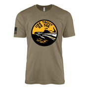 USS Trout (SS-566) Tang-Class Submarine T-Shirt - Coyote Brown