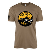 USS Trout (SS-566) Tang-Class Submarine T-Shirt - Woodland Brown