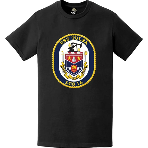 USS Tulsa (LCS-16) Ship's Crest Logo Emblem T-Shirt Tactically Acquired   