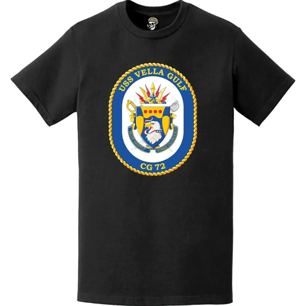 USS Vella Gulf (CG-72) Ship's Crest Logo T-Shirt Tactically Acquired   