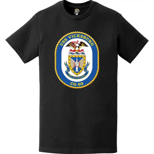 USS Vicksburg (CG-69) Ship's Crest Logo T-Shirt Tactically Acquired   