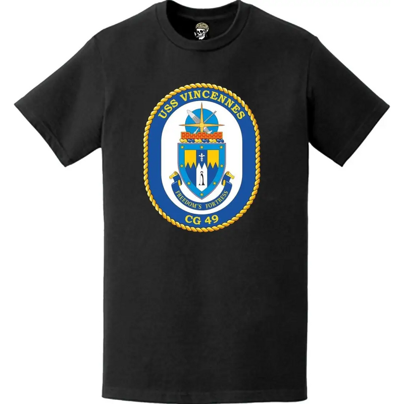 USS Vincennes (CG-49) Ship's Crest Logo T-Shirt