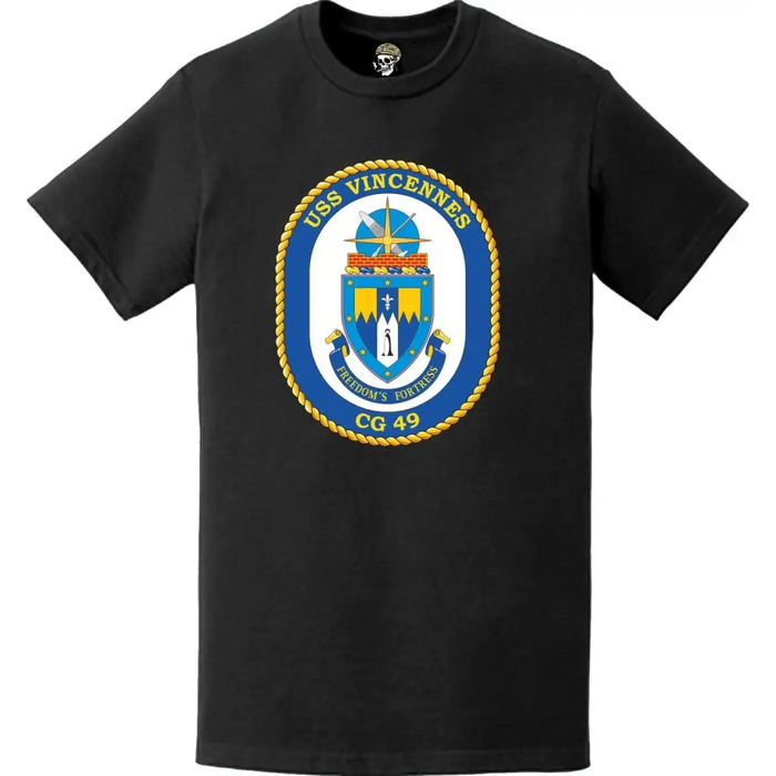 USS Vincennes (CG-49) Ship's Crest Logo T-Shirt Tactically Acquired   