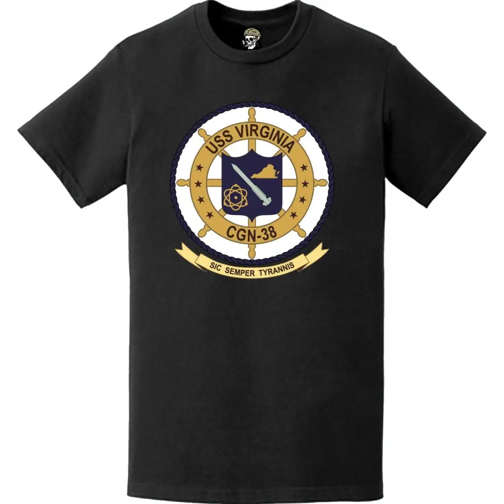 USS Virginia (CGN-38) Ship's Crest Logo T-Shirt Tactically Acquired   