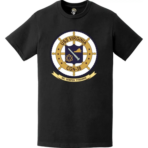 USS Virginia (CGN-38) Ship's Crest Logo T-Shirt Tactically Acquired   