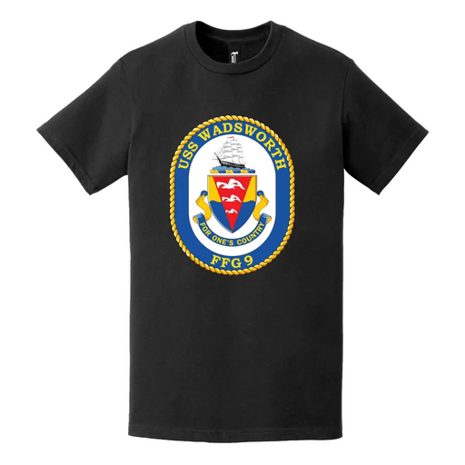 USS Wadsworth (FFG-9) Logo Emblem T-Shirt Tactically Acquired   