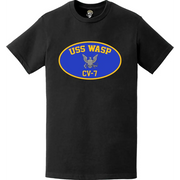 USS Wasp (CV-7) Aircraft Carrier Emblem T-Shirt Tactically Acquired   