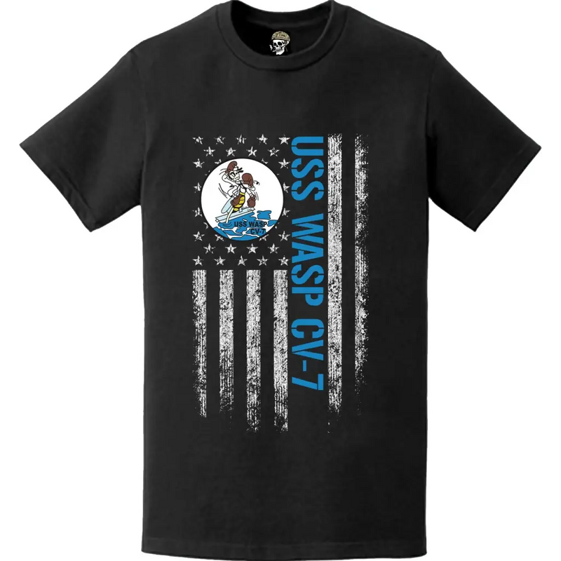 USS Wasp (CV-7) American Flag T-Shirt