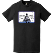 USS West Virginia (BB-48) Battleship Logo Emblem T-Shirt Tactically Acquired   