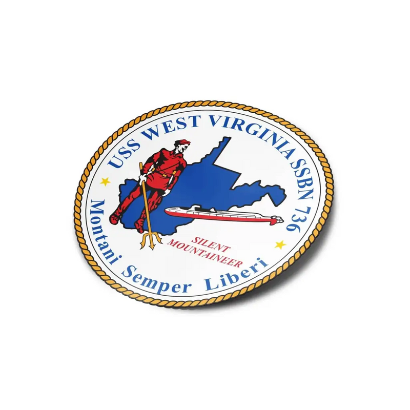 USS West Virginia (SSBN-736) Die-Cut Vinyl Sticker Decal