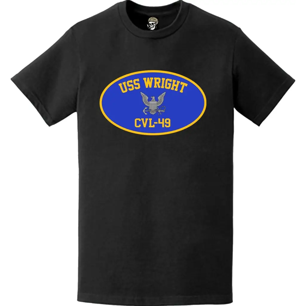 USS Wright (CVL-49) Aircraft Carrier T-Shirt Tactically Acquired   