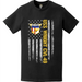 USS Wright (CVL-49) Patriotic Ship's Crest Logo American Flag T-Shirt Tactically Acquired   