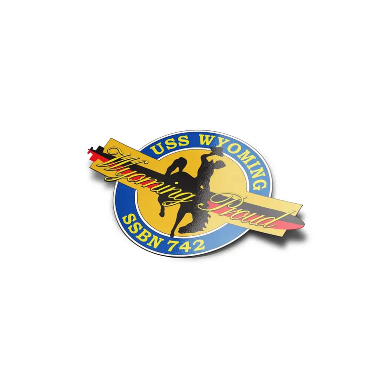 USS Wyoming (SSBN-742) Die-Cut Sticker Decal