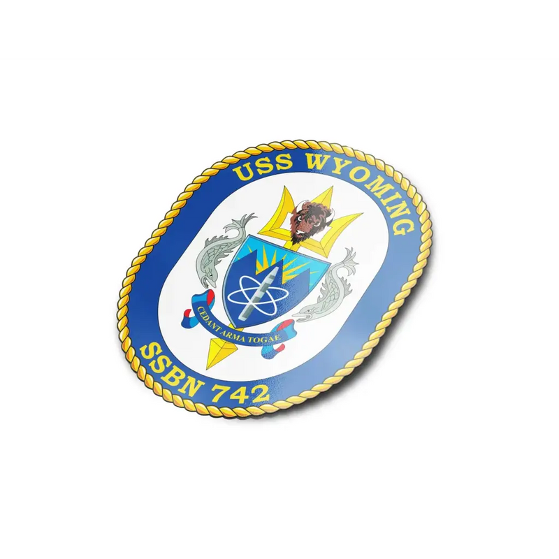 USS Wyoming (SSBN-742) Die-Cut Vinyl Sticker Decal