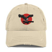 USS Yorktown (CV-5) Ship's Crest Logo Embroidered Distressed Dad Hat Tactically Acquired Khaki  