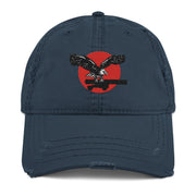 USS Yorktown (CV-5) Ship's Crest Logo Embroidered Distressed Dad Hat Tactically Acquired Navy  